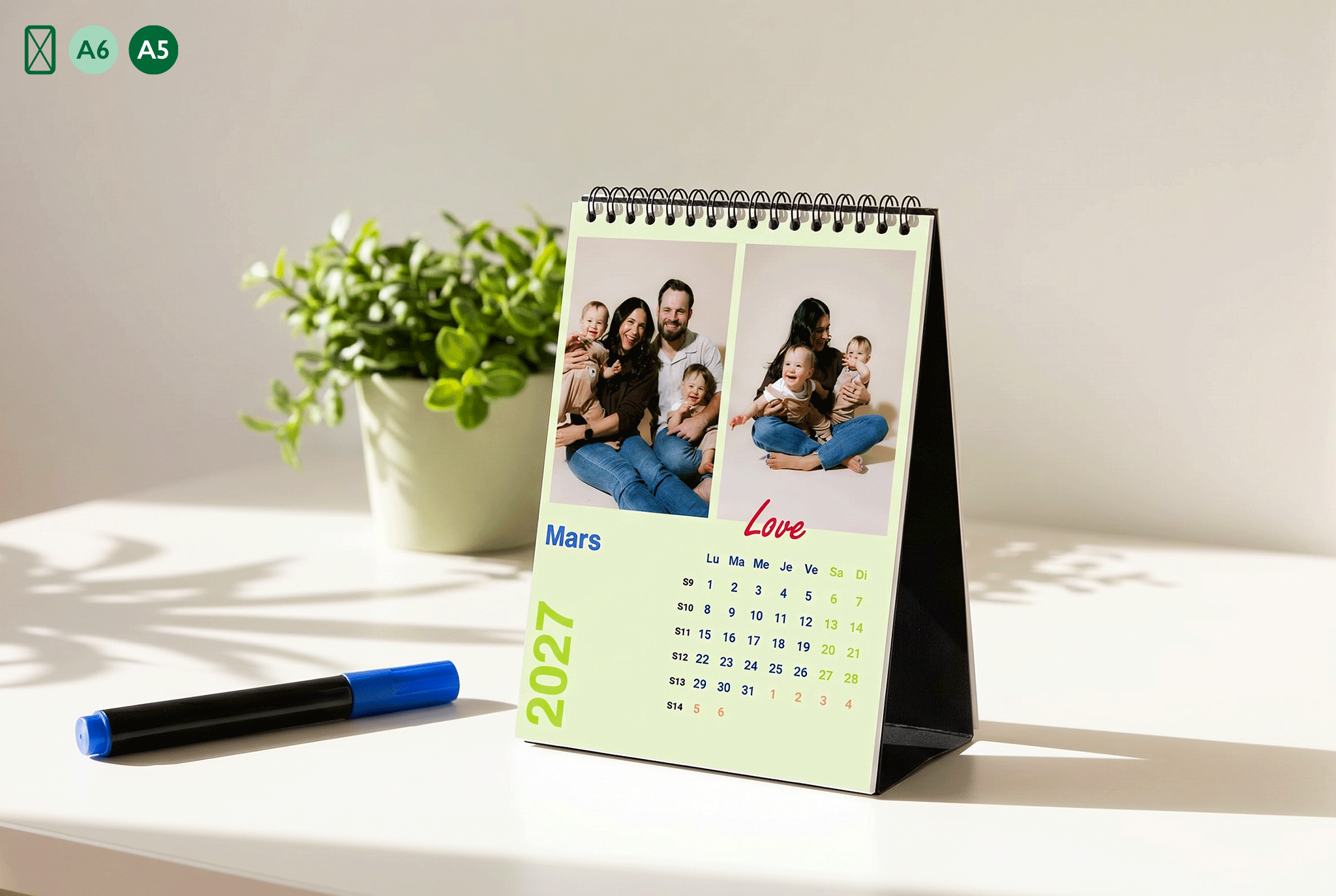 A5 bureaukalender staand-cover