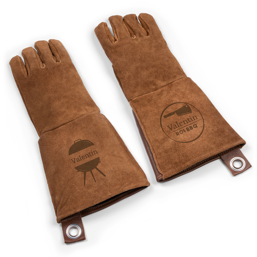 Leren BBQ handschoenen met naam-cover