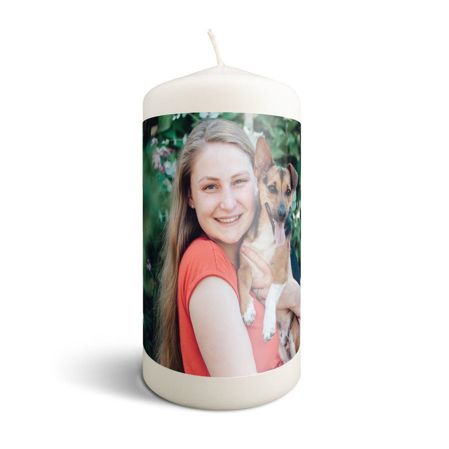 Kaars met foto – 19×10 cm-cover