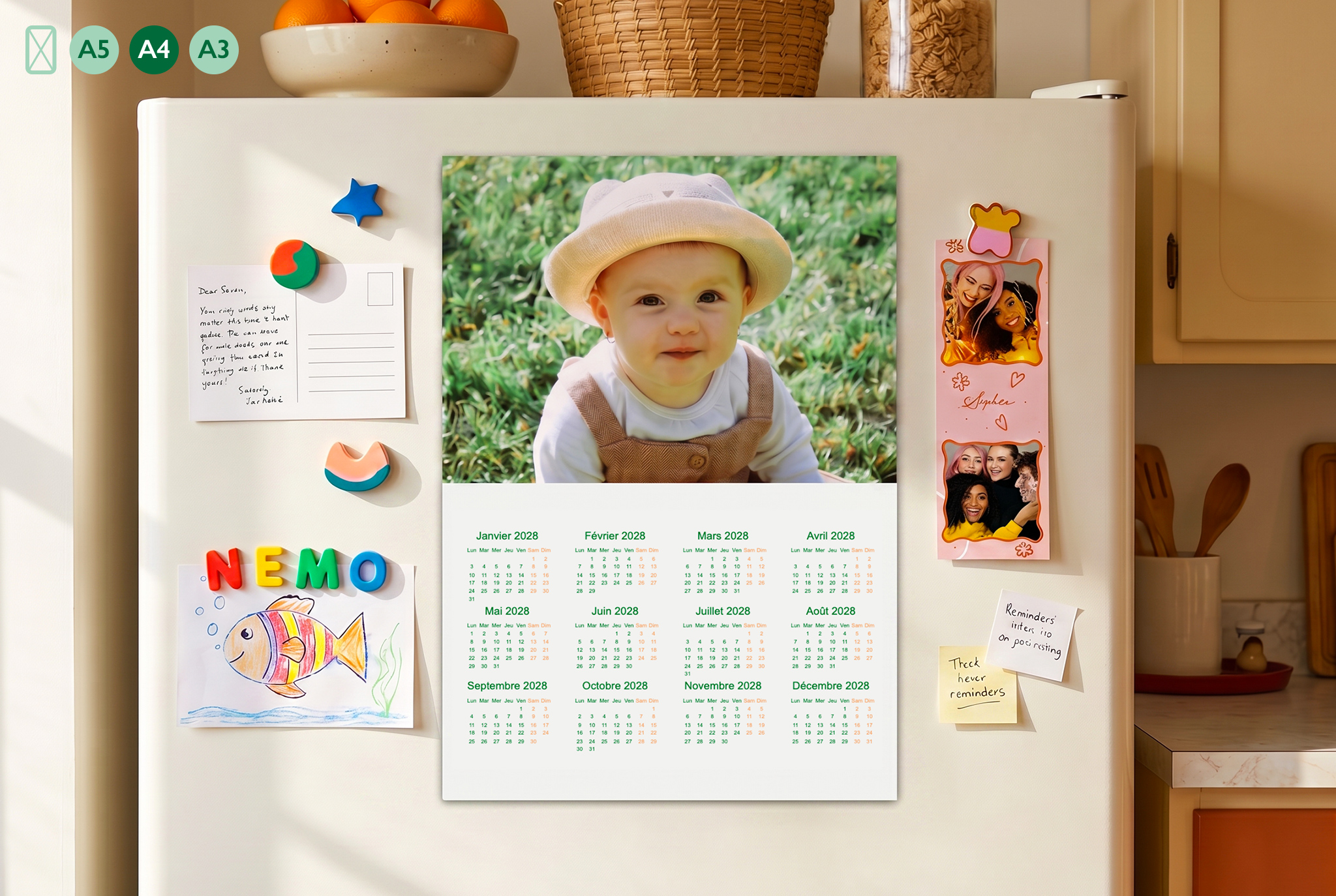 Magnetische A4-Kalender-cover